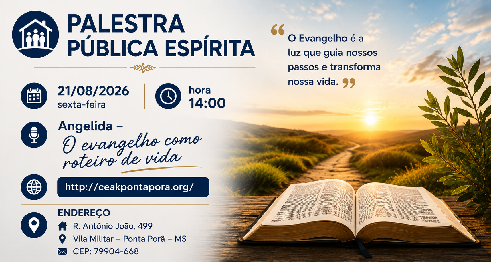 O evangelho como roteiro de vida