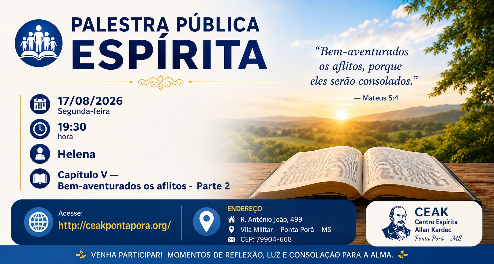 Capítulo V — Bem-aventurados os aflitos